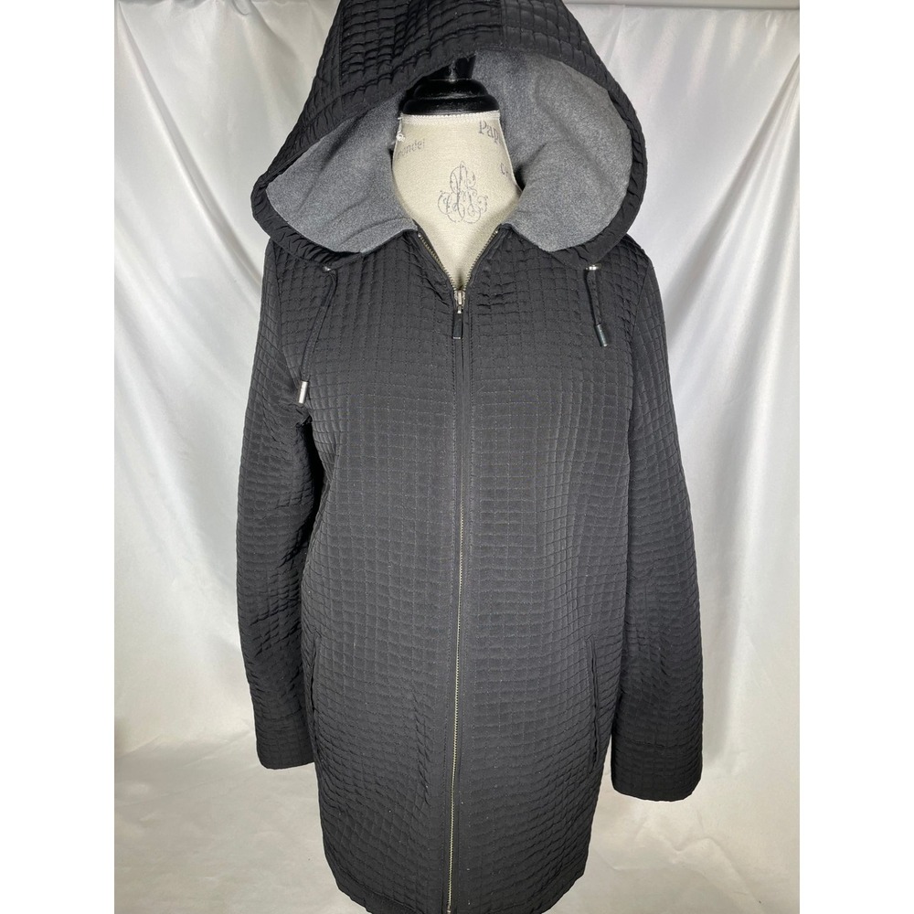 Aeros by Kristen Blake Hooded Black Winter Jacket Women's SMALL